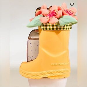 NWT Vera Bradley/Bath & Body Works Collab Yellow Rain Boot with Floral PocketBac